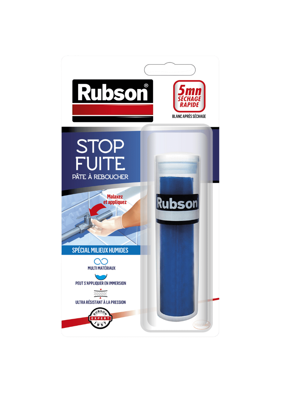 Rubson Stop Fuite Easy Service Pâte à Reboucher Blanc 64g